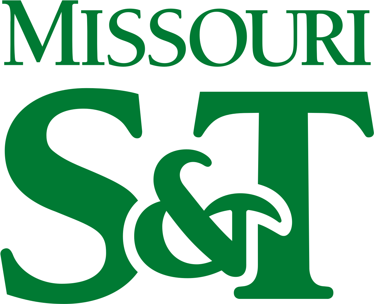 Green Stylized 'missouri S&t' Logo Text Against A Transparent - Missouri S&t Logo (1257x1024), Png Download