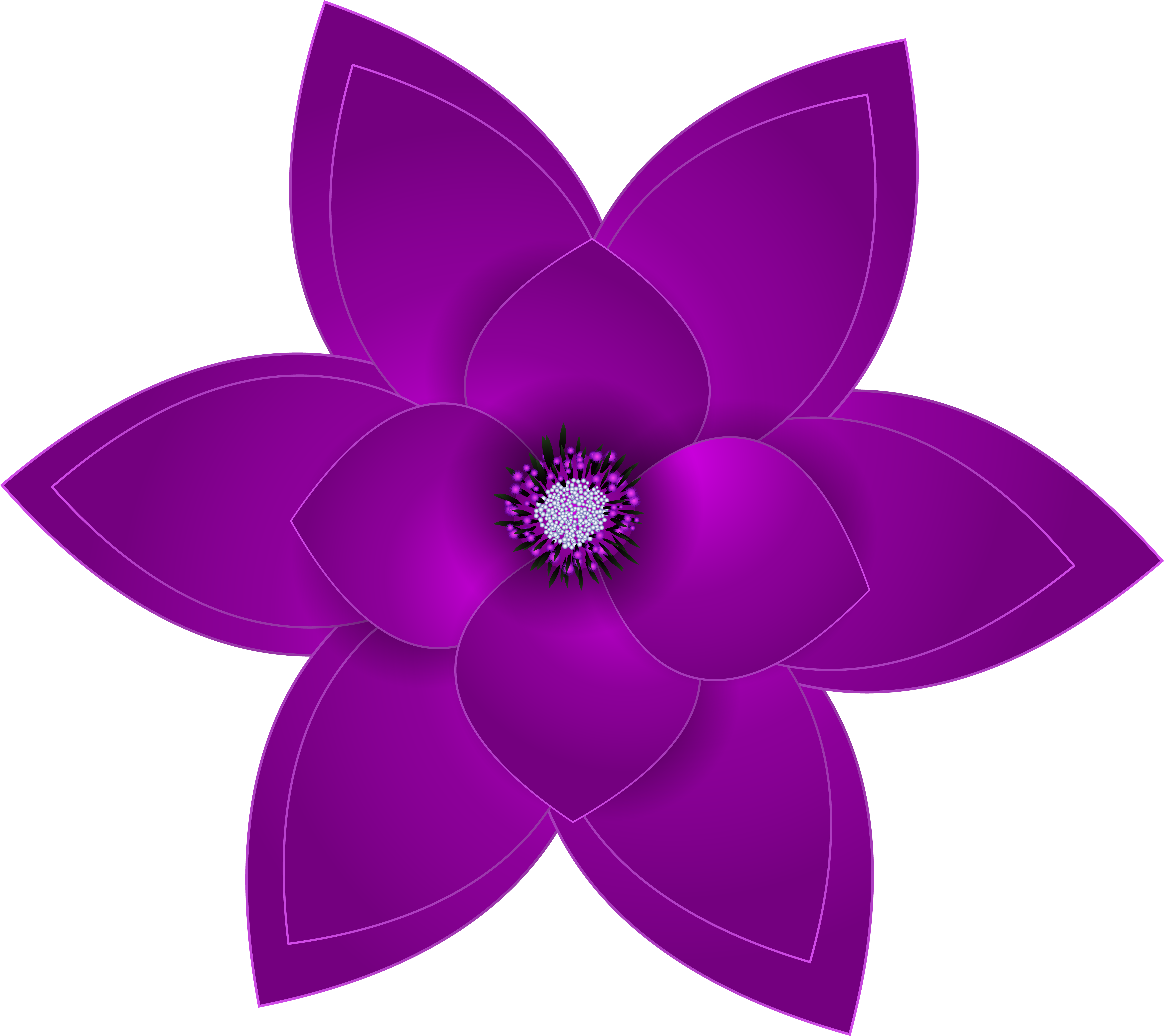 Purple Deco Flower Transparent Png Clip Art Imageu200b (8000x7122), Png Download