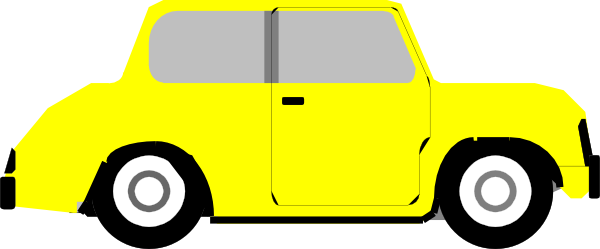 Car Clipart Clipart Yellow Car - Yellow Car Clipart Png (600x249), Png Download