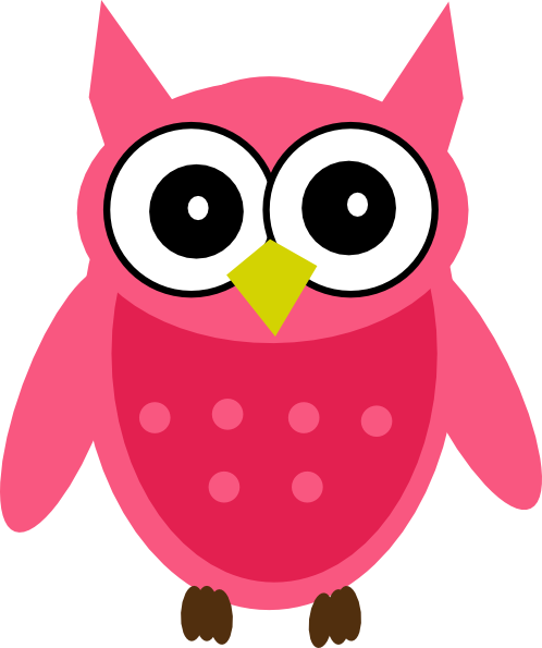 Owl Pink Clip Art - Wise Owl Clip Art (498x595), Png Download