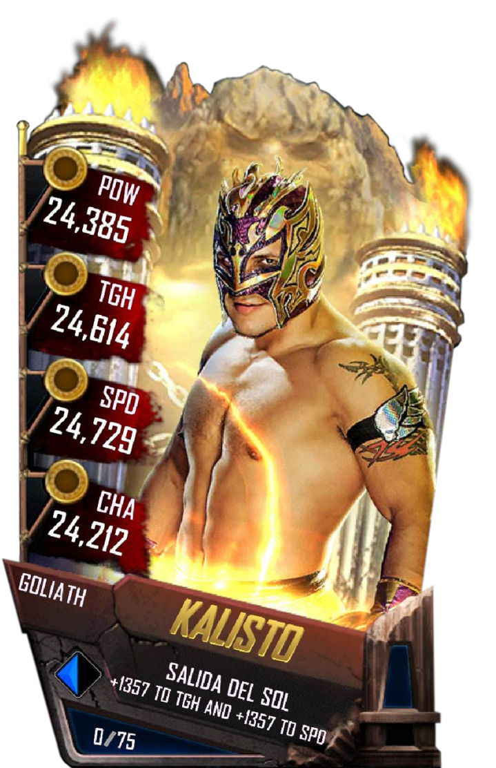 Kalisto S4 20 Goliath - Wwe Supercard Goliath Cards (733x1158), Png Download