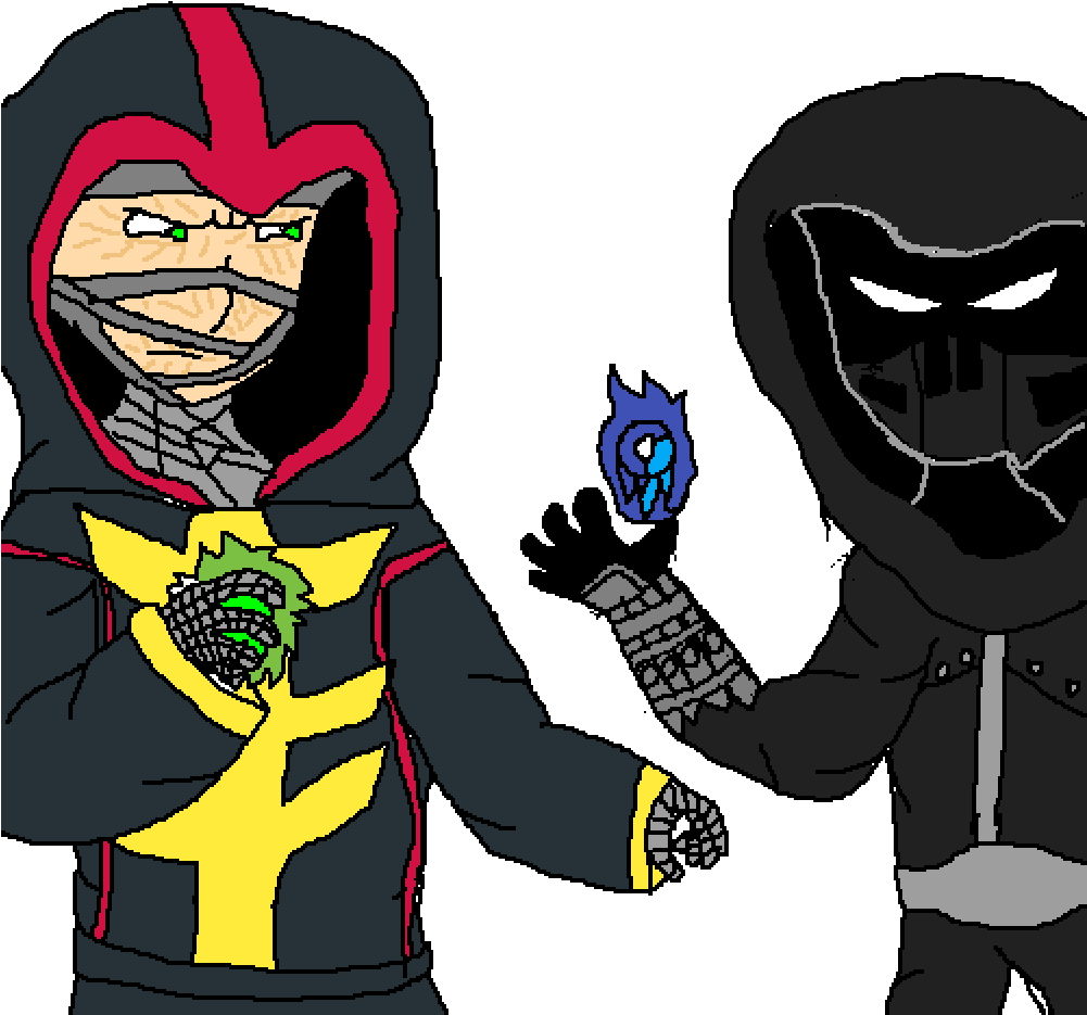 Noob Saibot Ermac - Cartoon (1000x1000), Png Download