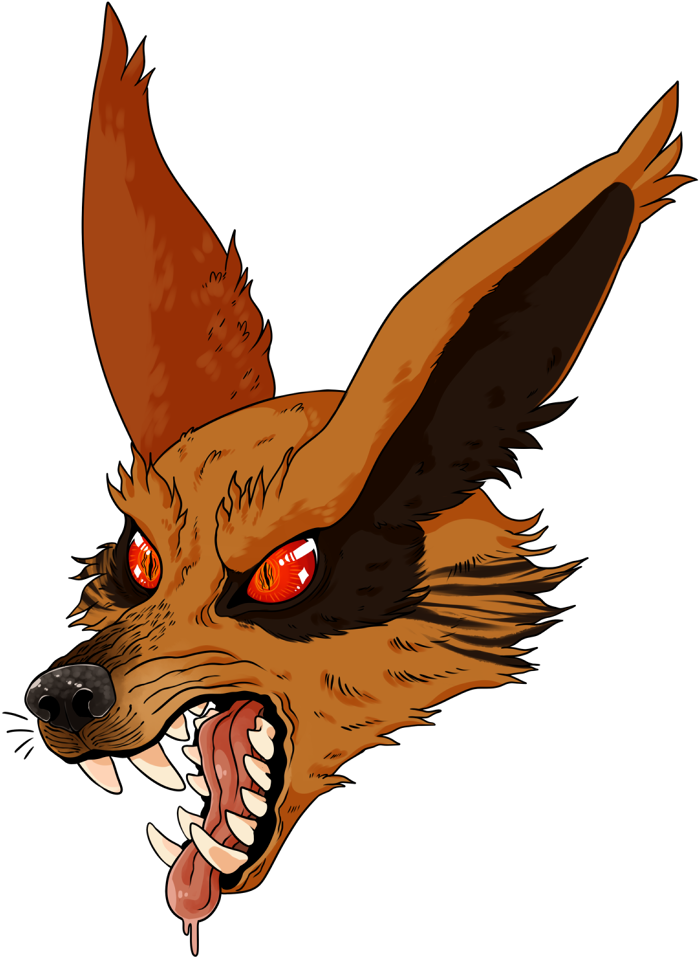 [t-shirt]roaring Kurama - Kurama Head Png (776x1200), Png Download