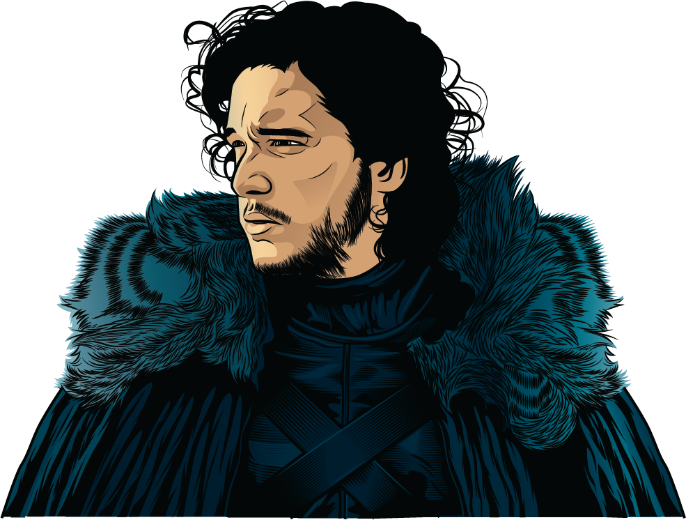 I Was Creating Jon Snow Vector Art With The Photo From - Game Of Thrones Jon Snow Vector (600x454), Png Download