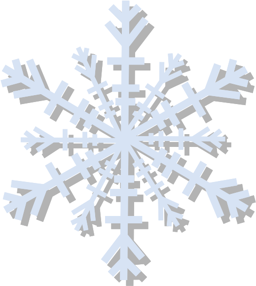 Free Vector Snow Flake Clip Art - Snowflake Clip Art (528x593), Png Download