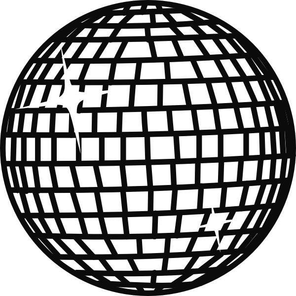 Snow Disco Ball White Clip Art - Disco Ball Coloring Page (600x600), Png Download