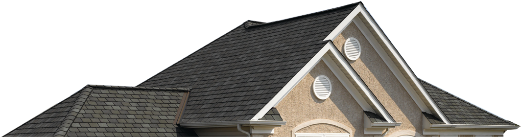 Why Trust Anyone With Your Roof When You Can Have A - Grey House With Malarkey Weathered Wood Shingles (1100x294), Png Download