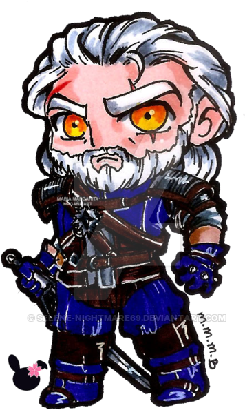 The Witcher Clipart Geralt - Geralt Of Rivia (400x652), Png Download