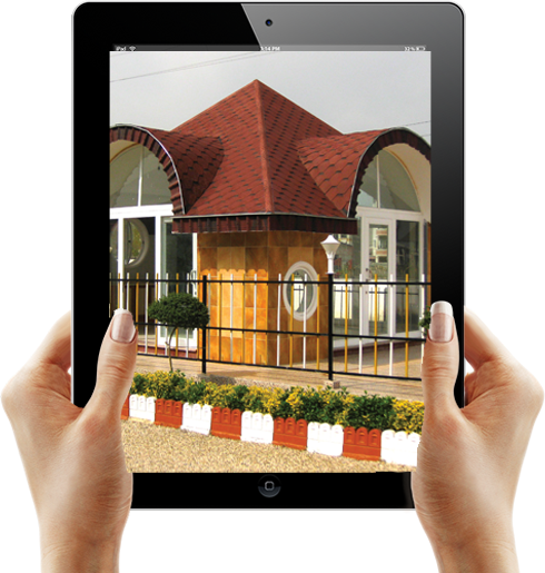 Truss Roof With Clay Roof Tile - House (490x515), Png Download