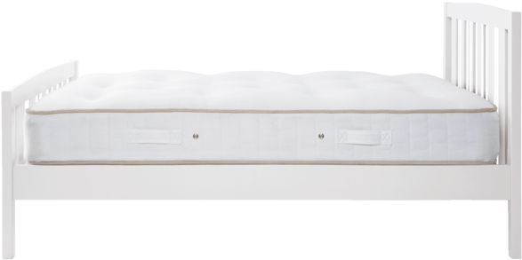 Phoenix Single Bed, White - Bed Frame (654x654), Png Download