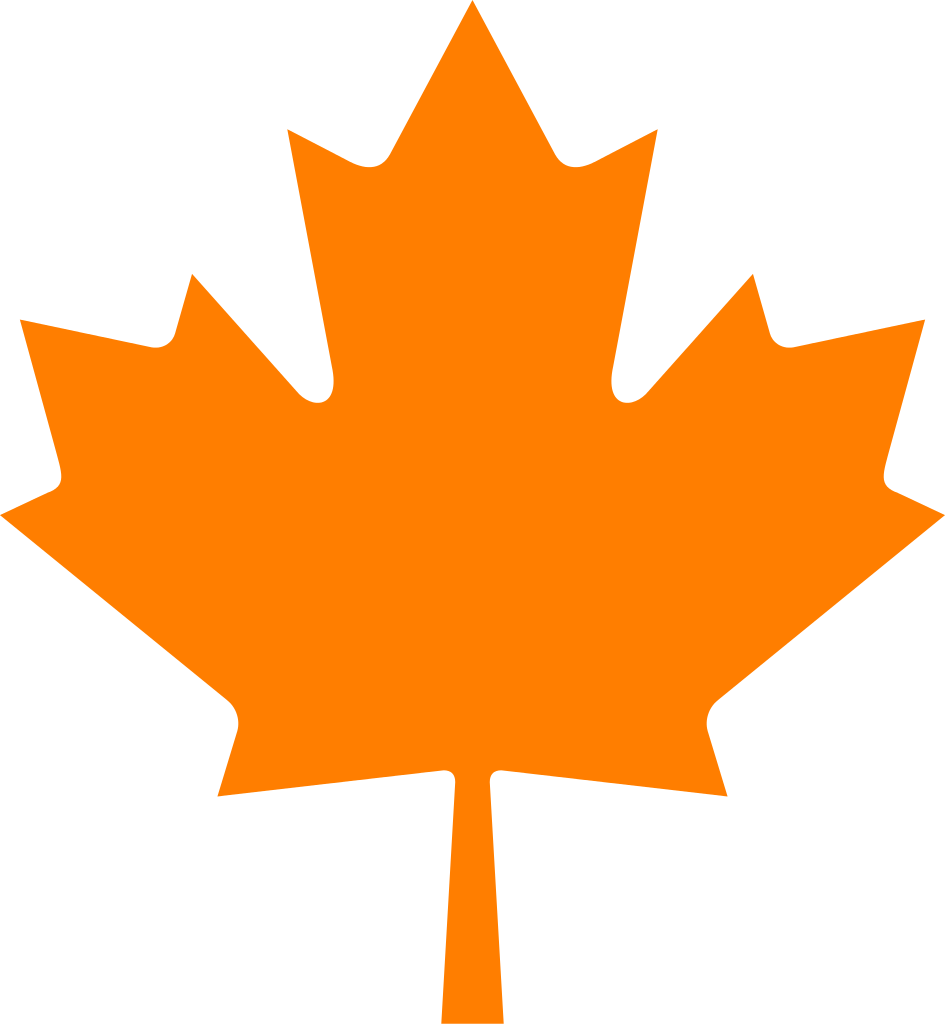 Orange Maple Leaf - Maple Leaf Png (709x768), Png Download