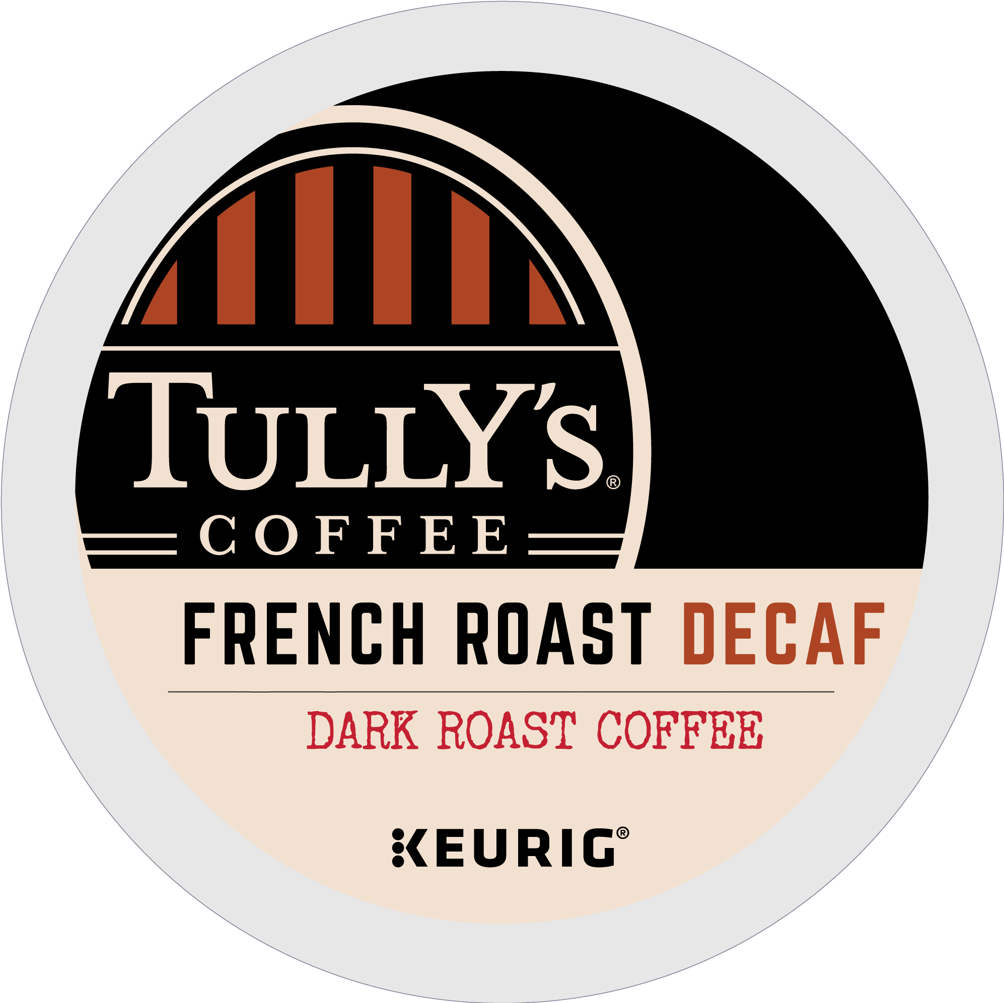 Tullys Decaf French Roast Keurig K-cup Coffee Pods - Tully's Coffee (2000x2001), Png Download