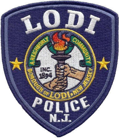 Dept Patch Clean - Lodi Nj Police (413x465), Png Download