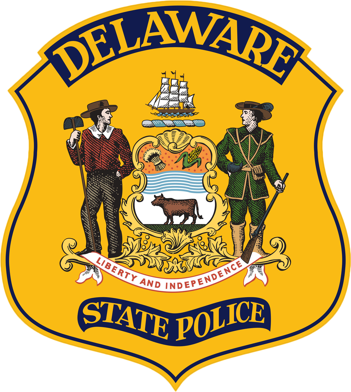 Dsp Shield - Delaware State Trooper Logo (1500x1679), Png Download