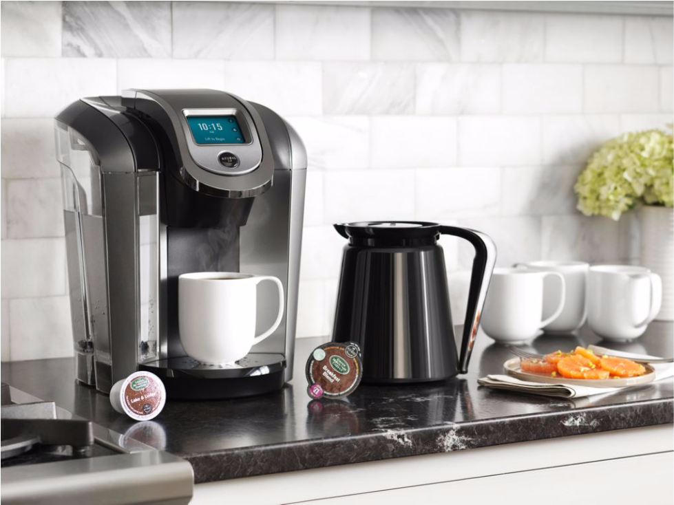 Single Cup Coffee - Keurig Plus 2.0 K525 Coffee Maker, Platinum (1440x733), Png Download