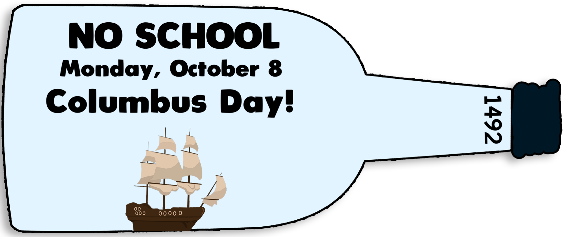 Columbus Day - School (1920x806), Png Download