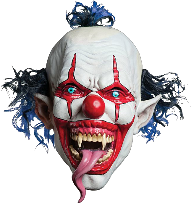 Mask Máscara Clown Palhaço Terror Horror @lucianoballac - Horror Clown Mask (679x730), Png Download