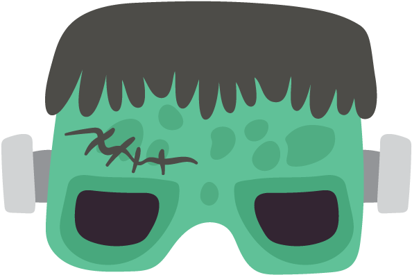 Creepy Frankenstein Mask - Illustration (618x618), Png Download