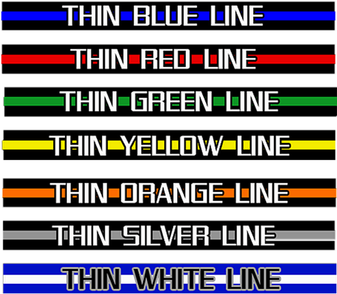 Thinlinemeanings - Thin Lines First Responders (500x500), Png Download