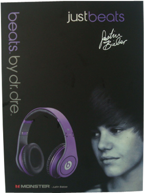 Beats By Dre Studio Justin Bieber (400x420), Png Download