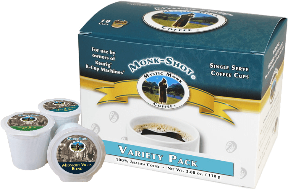 Variety Pack 10ct - Mystic Monk Coffee Monk Shots - Monk Shots Coffee Variety (1000x1000), Png Download