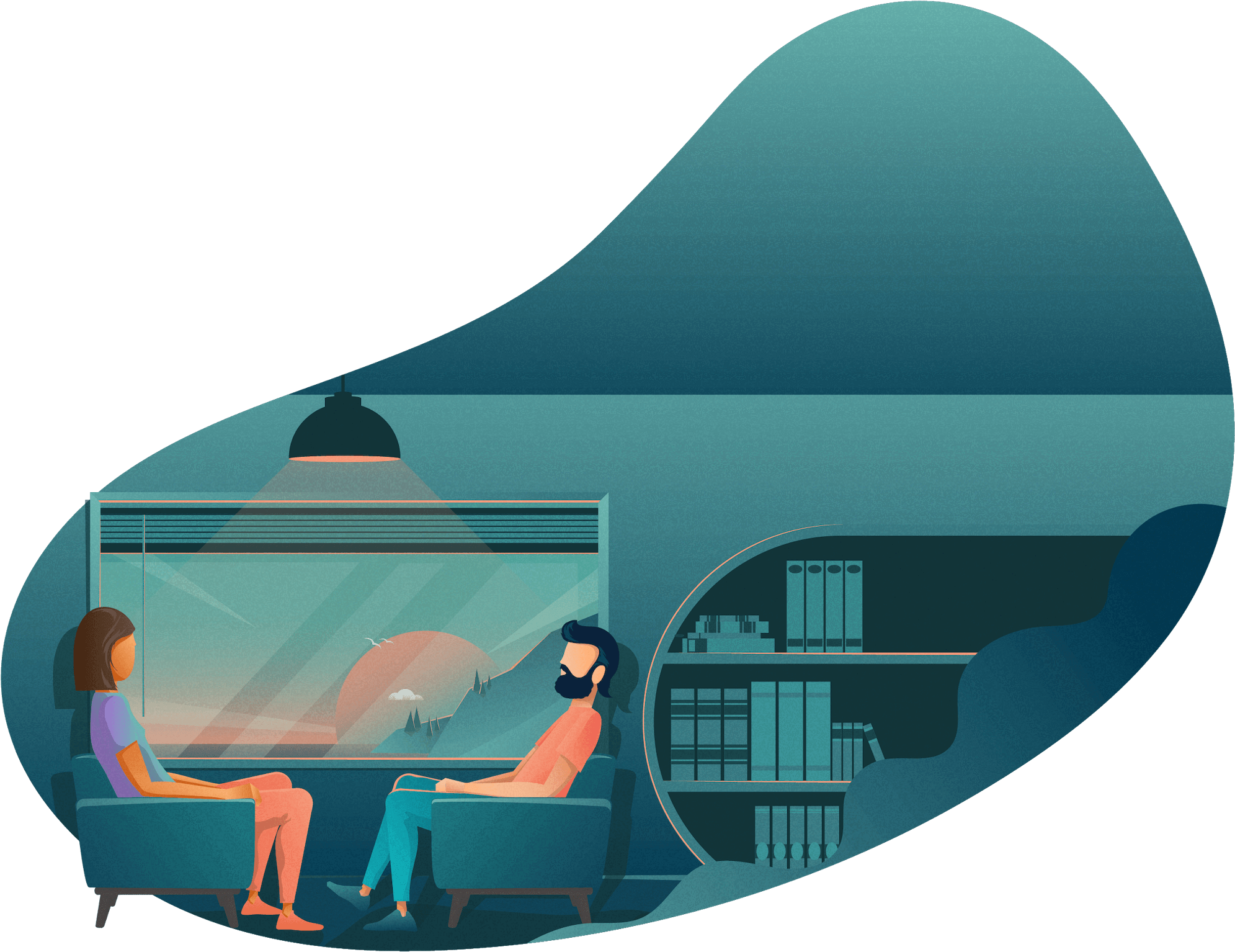 We Match You With The Right Therapist - Illustration (2000x1543), Png Download