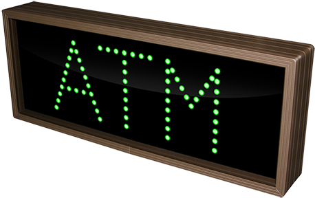 Atm Led Light In Green *5863 - Atm Led Sign - Red (500x333), Png Download