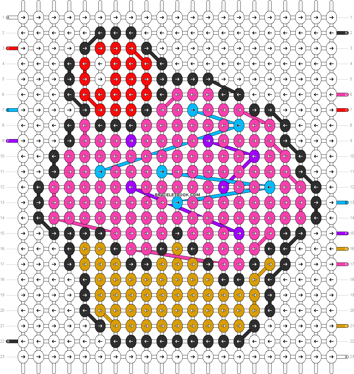 Alpha Pattern - Friendship Bracelet (1208x1268), Png Download