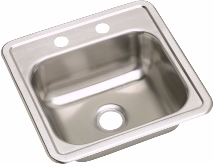 Dayton 15 Inch X 15 Inch Drop-in Stainless Steel Bar - Elkay Dayton 15" Single Basin Drop In Stainless Steel (1024x640), Png Download