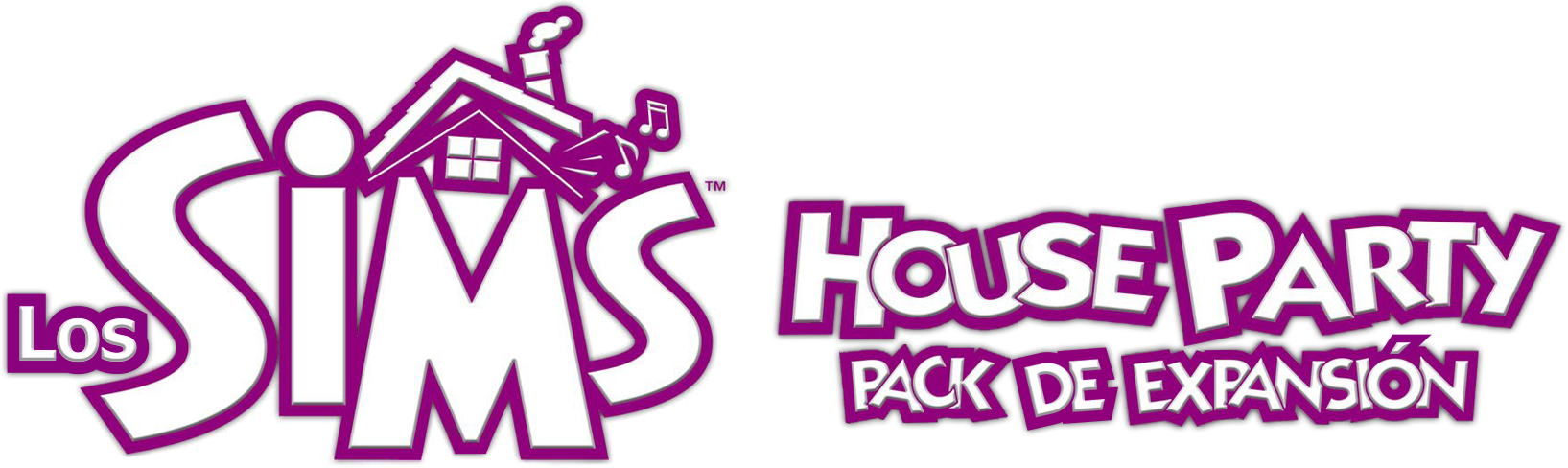 House Party - Sims House Party Logo (1635x488), Png Download