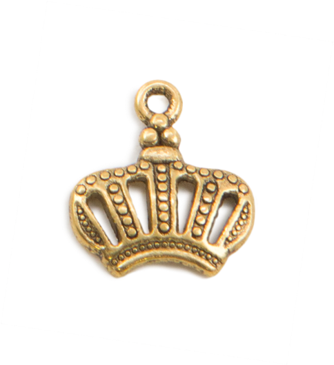 Gold Tiara Charm - Locket (600x600), Png Download