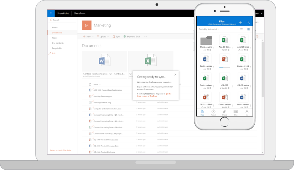 Learn What Is New With Onedrive In Sharepoint Server - Sharepoint 2019 Mobile (1024x592), Png Download