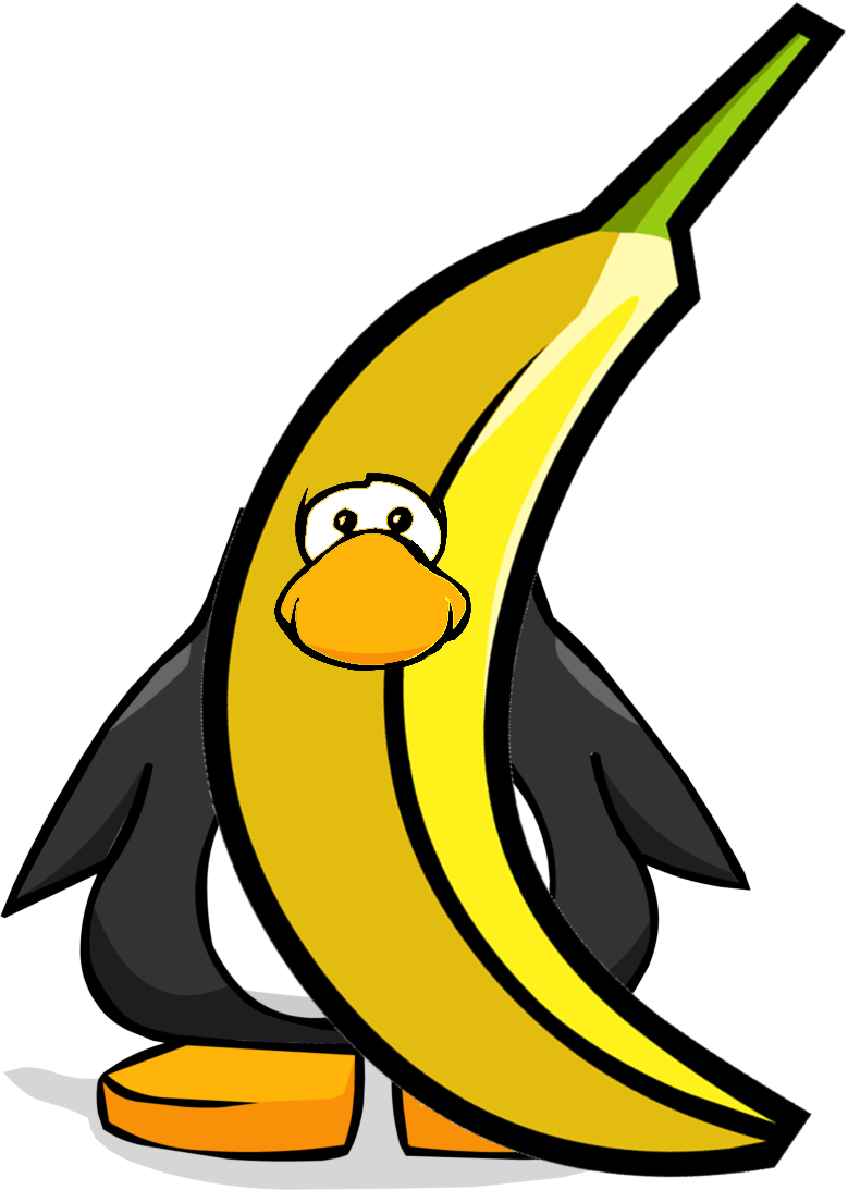 Banana Costume - Club Penguin Light Blue Penguin (779x1093), Png Download