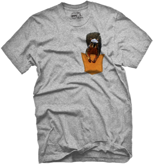 Squirrel Master Half Baked Pocket T Shirt - T Shirt Squirrel Pocket (547x600), Png Download