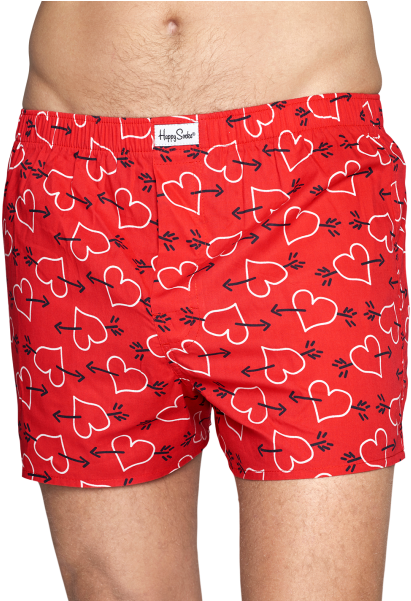 Get Romantic In A Pair Of Arrow And Heart Boxers For - Underpants (427x600), Png Download