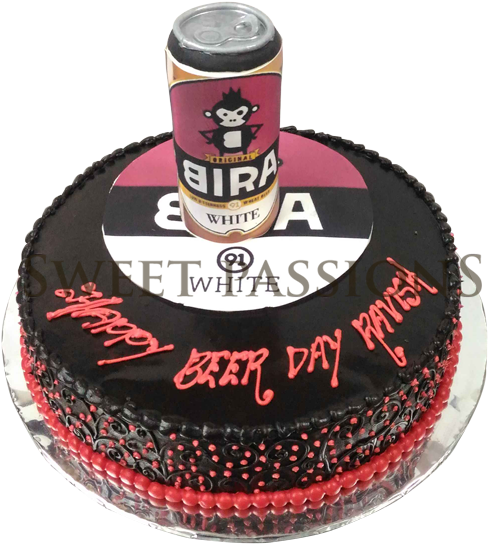 Bira Can On Cake - Birthday Cake (571x600), Png Download