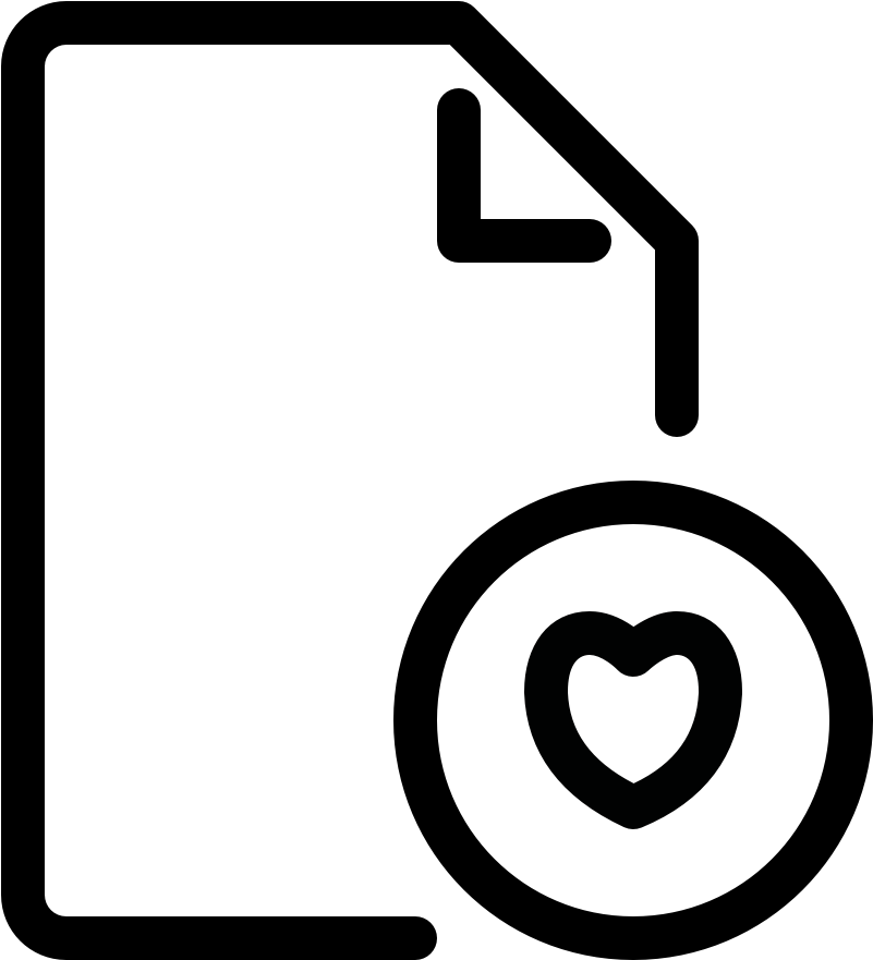 Document State Heart - Icon (960x960), Png Download