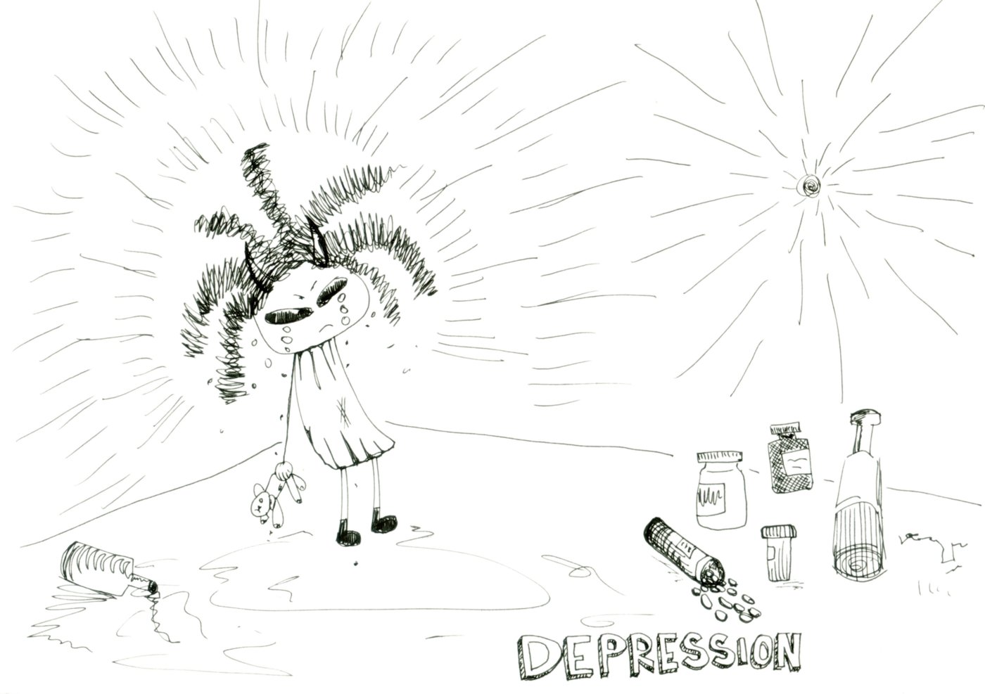 Clip Black And White Library Alaska Drawing Creative - Sketch (1400x987), Png Download