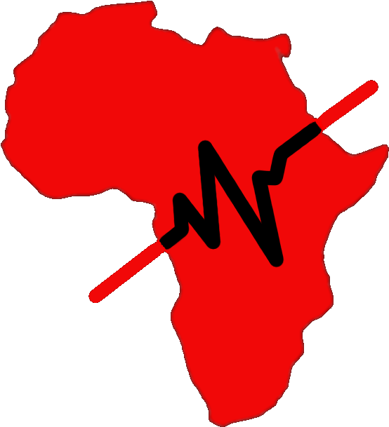 Heart Beats Of Africa Logo - Red Map Of Africa (590x643), Png Download