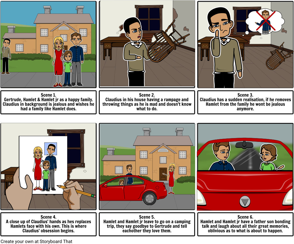 English Storyboard Film Trailer Hamlet - Film (1048x870), Png Download