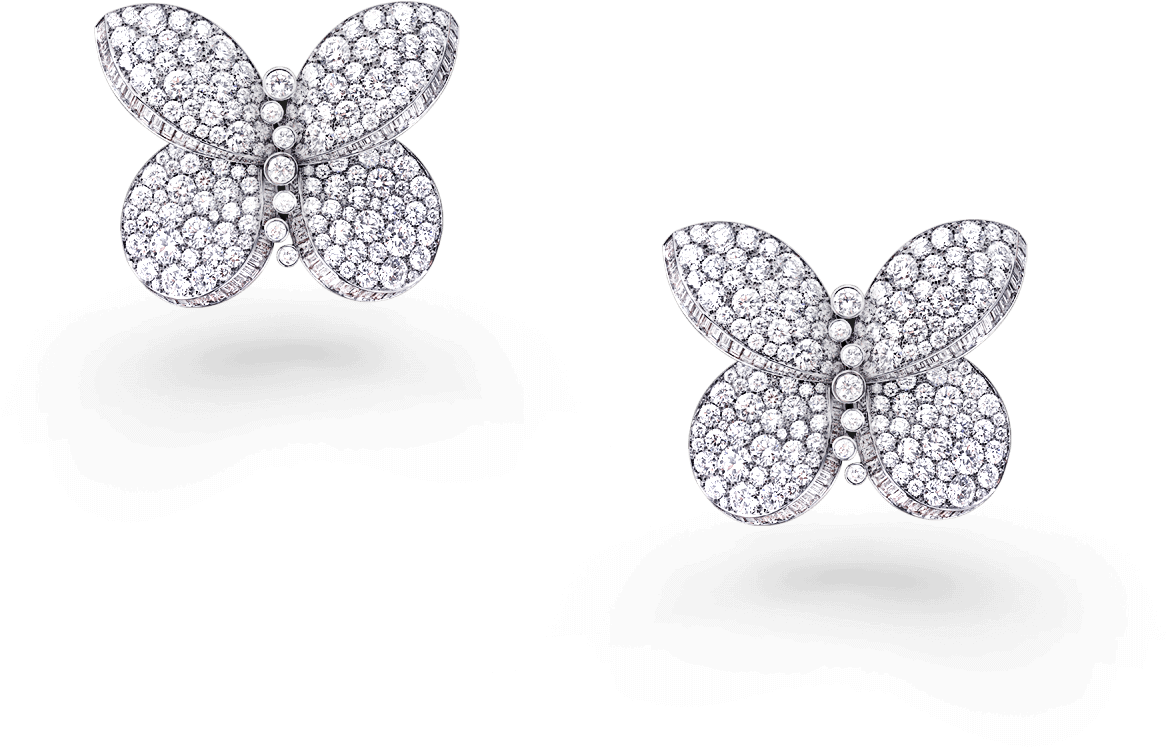 Stud Earring Png - Graff Princess Butterfly Pendant (2000x2000), Png Download