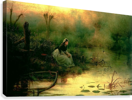 Willow From Hamlet Canvas Print - George Dunlop Leslie (429x325), Png Download