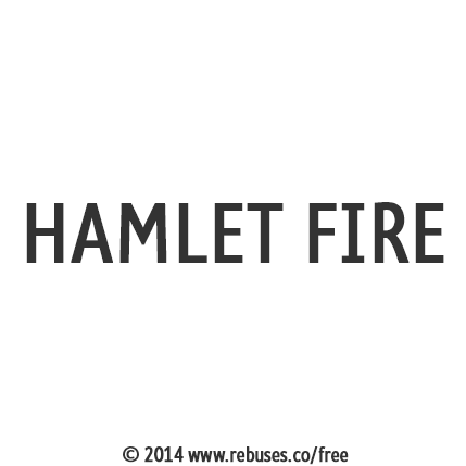 Hamlet Fire Rebus - Rebus Puzzle Money (700x440), Png Download