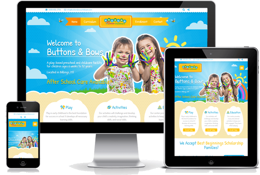 Buttons And Bows Childcare - Buttons & Bows Childcare (936x720), Png Download