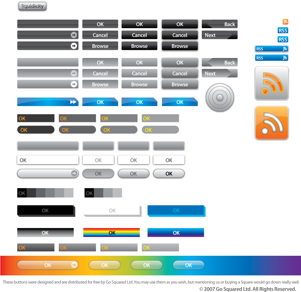 Button Set - Buttons Set (1000x1000), Png Download
