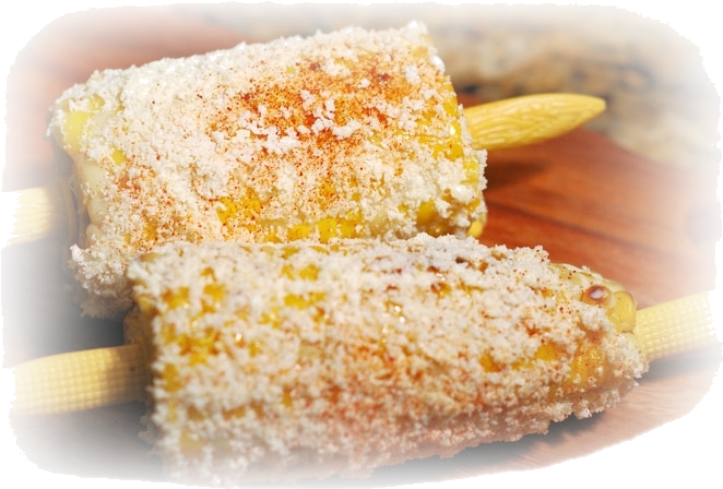 Elote Mexican Grilled Corn - Coconut Bar (747x496), Png Download