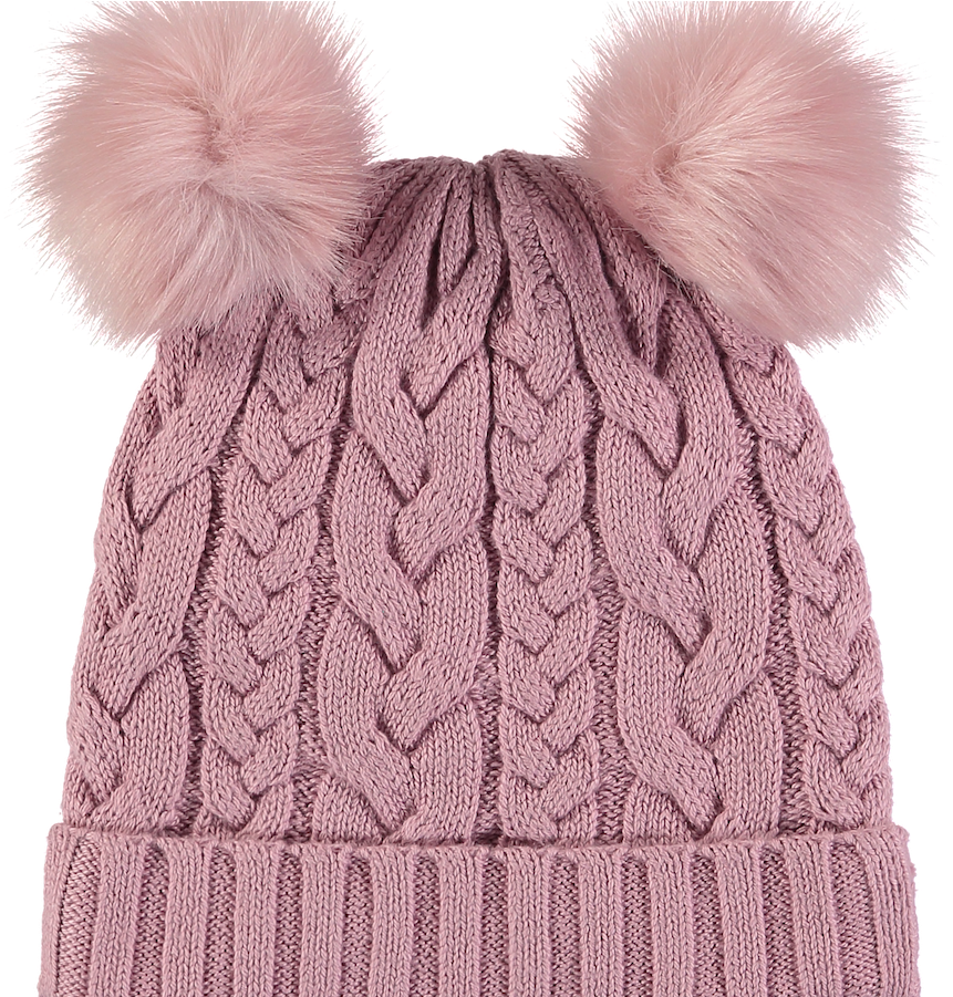 Angel Face Chunky Knit Hat Vintage Rose - Knit Cap (870x900), Png Download