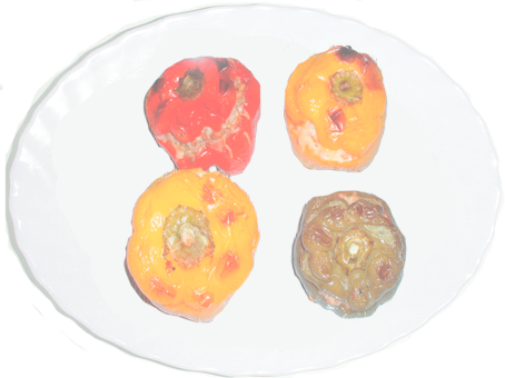 Vierta Los Elotes Y El Queso En Cada Pimiento, Acomode - Pimientos Rellenos De Carne (454x340), Png Download