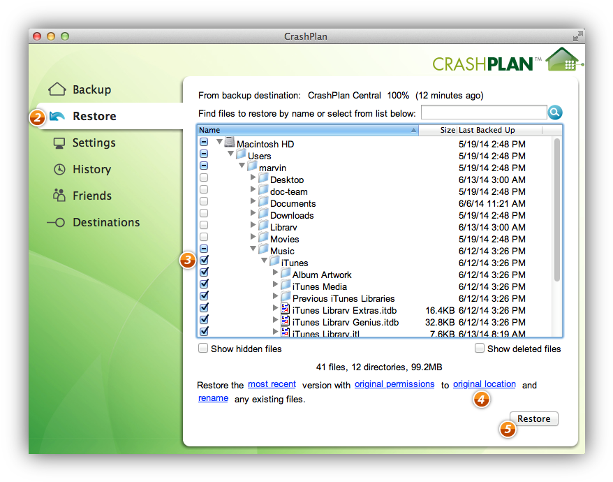 Itunes Restore - Crashplan Share Files (887x699), Png Download