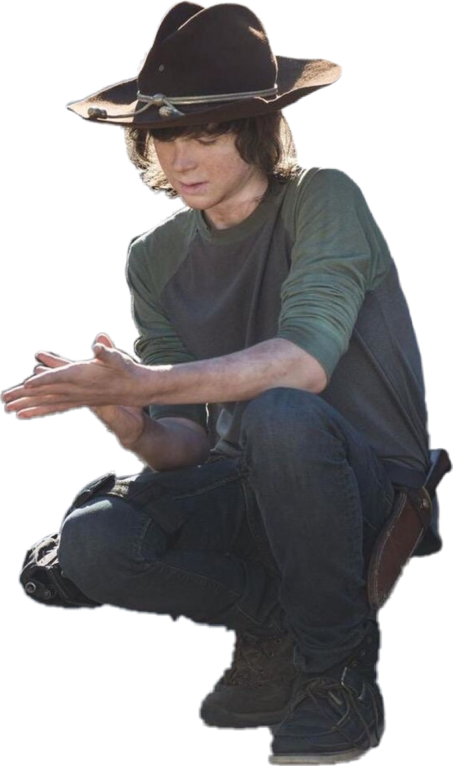 Report Abuse - Carl Grimes (934x1580), Png Download
